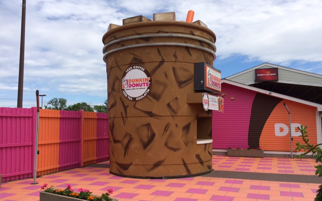 Dunkin’: Giant Coffee Cup Customization & Branded Footprint