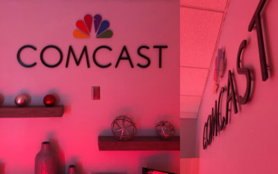 Comcast Pin Lettering at Oakdale Theater